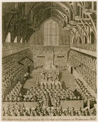 Die Darstellung des Prozesses der Herzogin von Kingston in der Westminster Hall