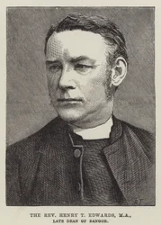 Der Reverend Henry T Edwards, MA, verstorbener Dekan von Bangor (Gravur)