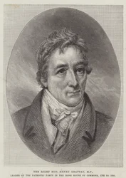 Der rechte ehrenwerte Henry Grattan, MP, Führer der patriotischen Partei im irischen Unterhaus