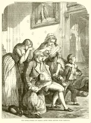 Die königliche Familie Frankreichs nach ihrer Rückkehr aus Verennes