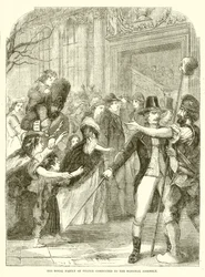 Die königliche Familie Frankreichs wird zur Nationalversammlung geführt