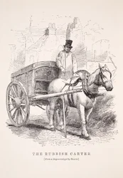 Der Müllkutscher, nach dem Daguerreotypie von Richard Beard, Illustration aus London Labour and London Poor von Henry Mayhew, veröffentlicht 1862