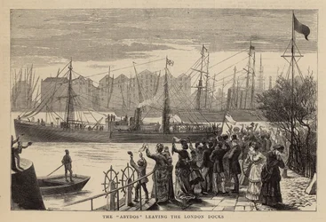 Die Suche nach Dr. Livingstone; Die Abydos verlässt die Londoner Docks