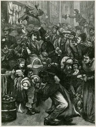 Die Sonntags-Handelsfragen - eine Skizze in Petticoat Lane