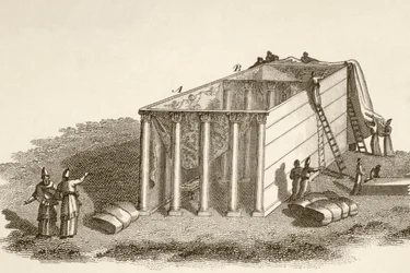 Das Tabernakel in der Wildnis aufgedeckt (Lithographie)