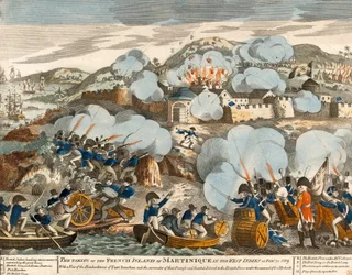 Die Einnahme der französischen Insel Martinique in den französischen Westindischen Inseln am 24. Februar 1809