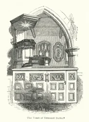 Das Grab von Edmund Burke (Stich)