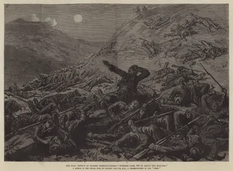 Der Krieg, Wirkung moderner Hinterlader, "Türkischer Verlust, 800 in etwa zehn Minuten" (Stich)
