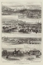 Der Krieg, Plewna und die Kapitulation von Osman Pascha (Gravur)