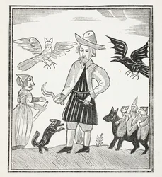 Die Hexe der Wälder, Illustration aus Chap-books of the Eighteenth Century von John Ashton, veröffentlicht 1882