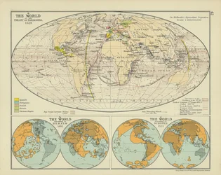 Die Welt beim Vertrag von Saragossa