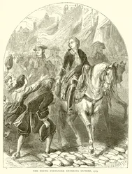 Der junge Prätendent betritt Dundee, 1715