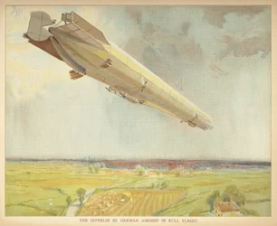 Der Zeppelin III. Deutsches Luftschiff im vollen Flug. Kleines Buch der Luftschiffe. London: Ernest Nister, [1912]