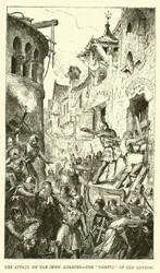 Der Angriff auf das Judenviertel, das Ghetto des alten London