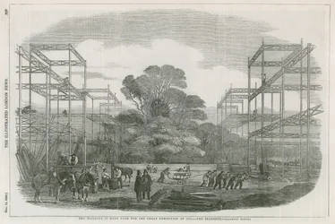 Das Gebäude im Hyde Park, London, für die Große Ausstellung von 1851