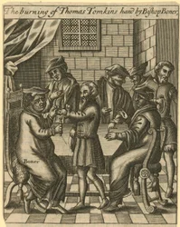 Die Verbrennung von Thomas Tomkins