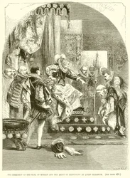 Entlassung des Earl of Murray und des Abtes von Kilwinning durch Königin Elisabeth