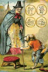 Der Hund machte einen Knicks