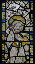 Das Ostfenster, das den heiligen Philippus darstellt