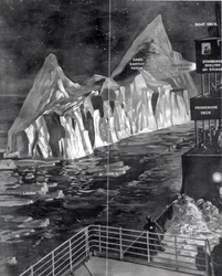 Der berühmte Eisberg, gesehen von J. Scarrott an Bord der Titanic, 1912