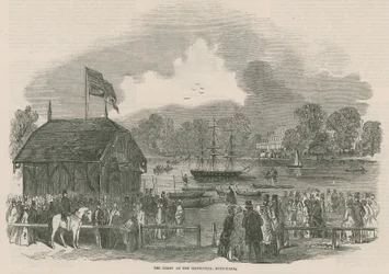 Die Fähre an der Serpentine, Hyde Park, London