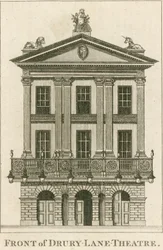 Die Front des Drury Lane Theatre, London