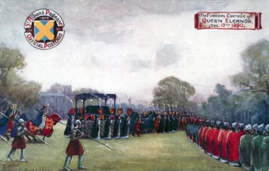 Der Trauerzug von Königin Eleanor, 13. Dezember 1290
