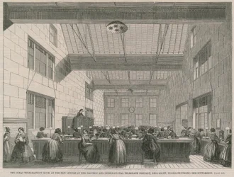Der große Telegraphierraum in den neuen Büros der Electric and International Telegraph Company