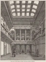 Die Halle der zentralen elektrischen Telegraphenstation, Lothbury