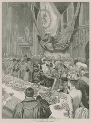 Der Gesundheitszustand des Schahs; Das Mittagessen in der Guildhall, London