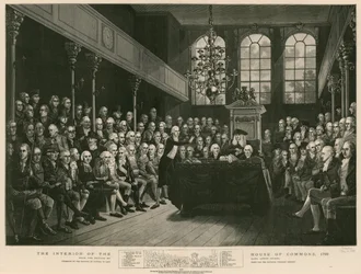 Das Innere des House of Commons, 1793