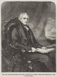 Der verstorbene James Montgomery, der Dichter (Gravur)