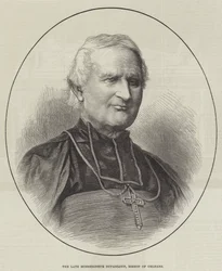 Der verstorbene Monseigneur Dupanloup, Bischof von Orleans (Gravur)