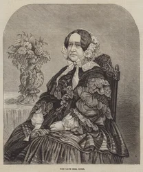 Die verstorbene Mrs. Gore (Stich)