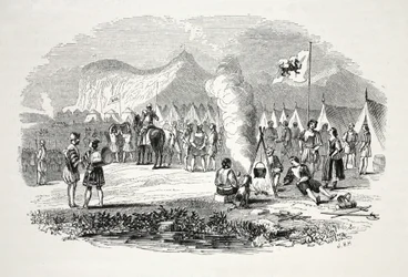 Das Treffen der Häuptlinge von Nord- und Südwales in den Breiddyn Hills auf dem Weg nach Bosworth Field