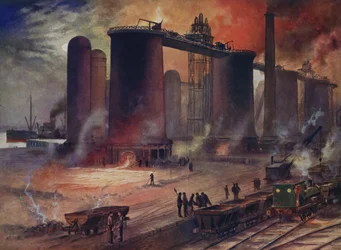 Der mächtige Ofen, in dem das stärkste von Menschen gemachte Material wie Wasser fließen würde