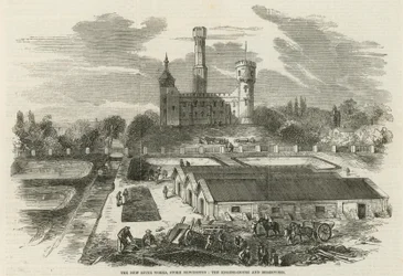 Die neuen Flusswerke, Stoke Newington: Das Maschinenhaus und die Reservoirs
