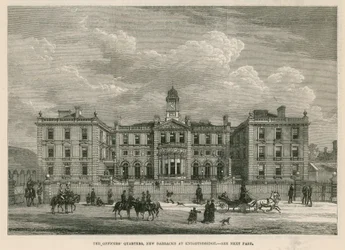 Die Offiziersquartiere in den neuen Kavalleriekasernen in Knightsbridge