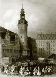 Das Rathaus und der Marktplatz, Leipzig