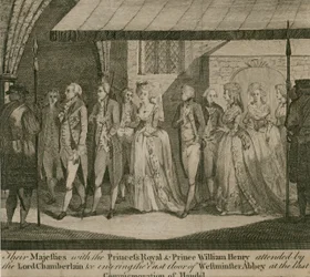 Ihre Majestäten mit der Prinzessin Royal und Prinz William Henry