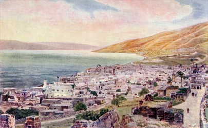Tiberius und das Meer von Galiläa, Israel, ca. 1910
