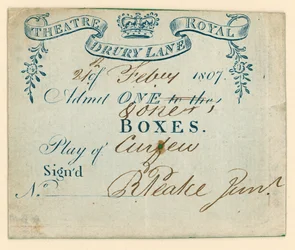 Ticket für Drury Lane Theatre, London