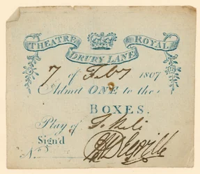 Ticket für Drury Lane Theatre, London
