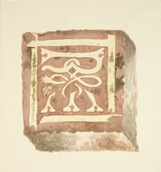 Fliese vom Boden der Kathedrale von Bristol