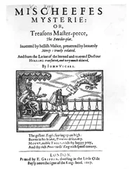 Titelseite zu Mischeefes Mysterie oder Treasons Master-peece, das Pulverkomplott, von John Vickers, 1617