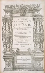 Titelseite zu A View of the State of Irelande und The Historie of Irelande, 1633