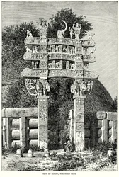 Tope von Sanchi, Nordtor (Gravur)