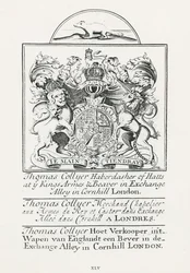 Handelskarte für Thomas Collyer, Cornhill Kurzwarenhändler