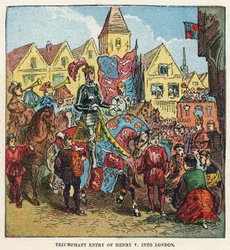 Triumphaler Einzug von König Heinrich V. in London nach der Schlacht von Agincourt