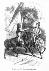 Turpin stoppt Tom King, der Highwayman